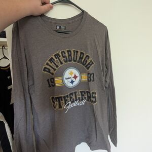 Pittsburgh Steelers Gray Long Sleeve Shirt